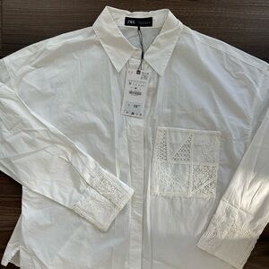 Zara Blouse w/Crochet Details